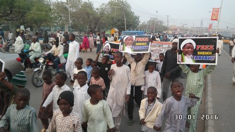 free zakzaky protest by children in kano